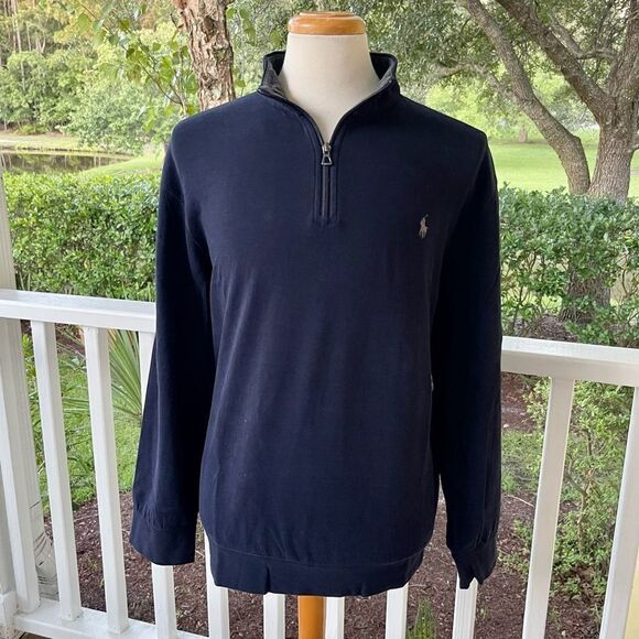 Polo by Ralph Lauren Navy 1/2 Zip Pullover Sweater. Size XXL. - Picture 1 of 8